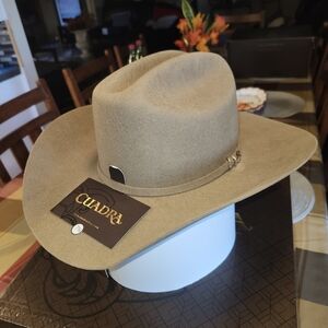 CUADRA PYTHON FAWN 5X FELT COWBOY HAT. SIZE 7 5/8